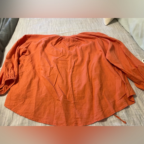 A new day light orange oversized flowy top sz M - Picture 5 of 9